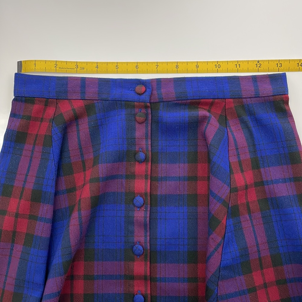 Forever 21 Plaid Mini Skater Skirt w/ Front Buttons - Picture 8 of 10